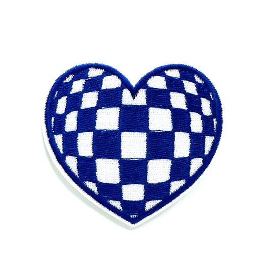 Blue Checker Heart